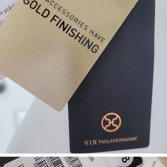 VIX Paula Hermanny Striped Underwire Lace Up Back Bikini Top SNWT 24K Gold - Picture 6 of 7